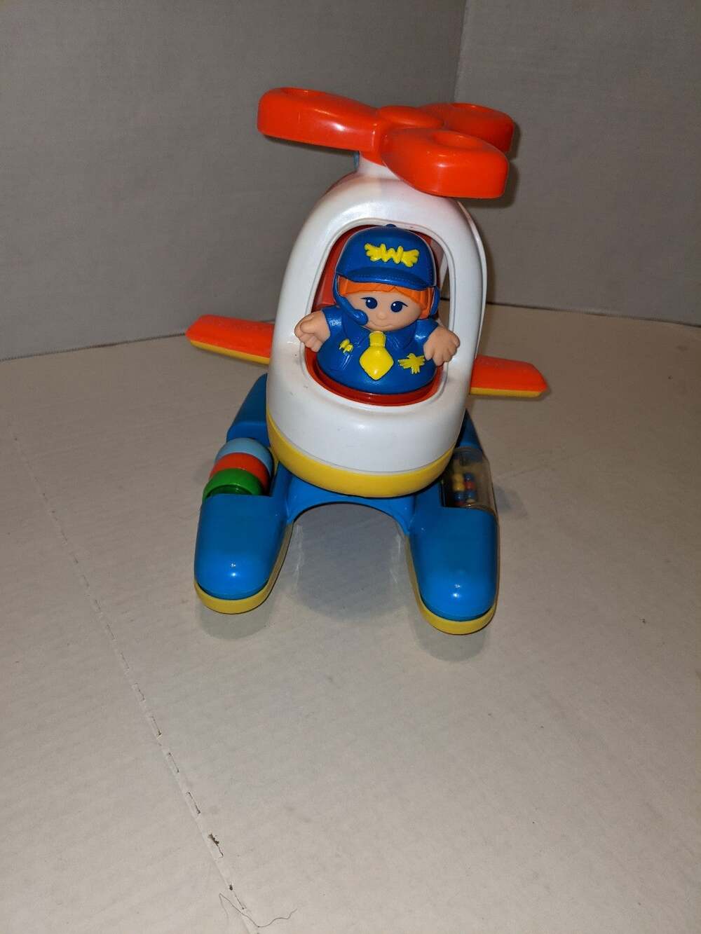 Vintage 1987 Playskool Weebles Helicopter Sea Plane 2 Seater 1 Weeble Baby Toy